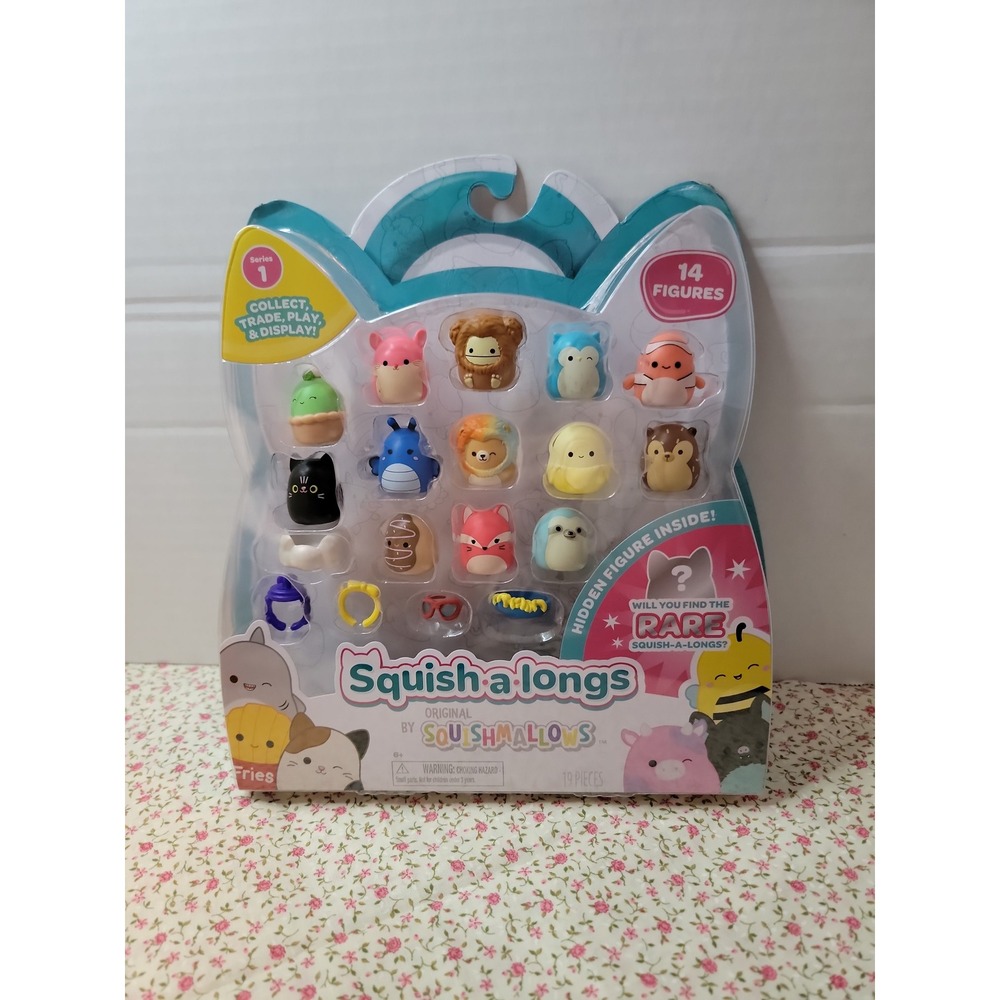 Squishmallows Squish-a-longs Kids 14 Pack Multi New Series 1 Figures Accessories
